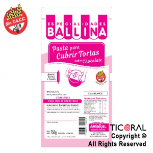 COBERTURA PARA TORTA 1/2K BLANCA CHOCOLATE BALLINA x 1